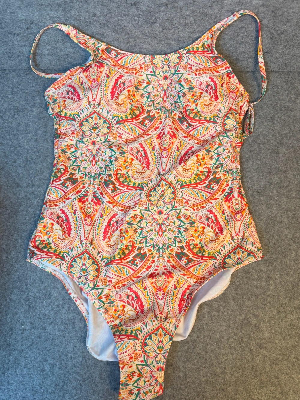 Women’s One-Piece Swimsuit - Multicolor Paisley Print